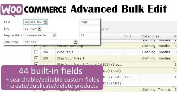 WOOCOMMERCE ADVANCED BULK EDIT